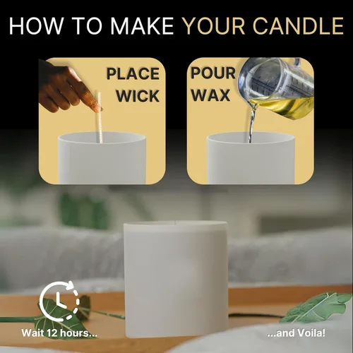 Vista 5 de Tarros de 7 onzas – Tarros de velas vacíos para hacer velas – Tarro de vela a granel – Tapas de tarros de vela de vidrio – Recipientes de velas