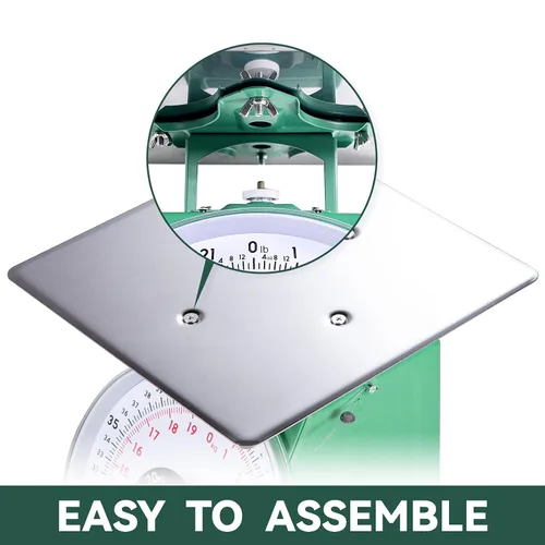 Vista 3 de Tada - Báscula mecánica de cocina y alimentos de servicio pesado de 44 libras / 44.1 lbs Báscula de esfera industrial con control de porciones
