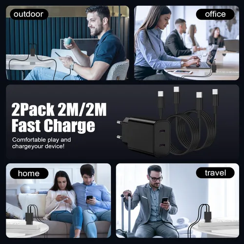Vista 6 de 45W Super Fast USB C Charger for Galaxy S25+, S25 Ultra, S24+, S24 Ultra, S23+, S23 Ultra, S22, S21, Note20, A54, A53,Z Fold5,Flip5,Fold4,Tab S8