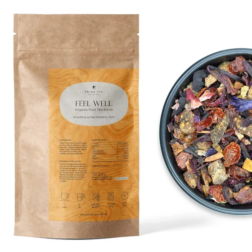 Vista 49 de Prime Tea Grandma's Fruit Basket – Exquisita fruta tisana, hojas sueltas orgánicas de primera calidad, deliciosa mezcla de té de hierbas, natural