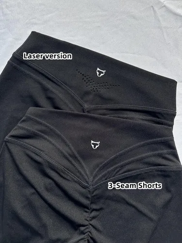 Vista 2 de TomTiger Pantalones cortos de entrenamiento para mujer, cintura alta, gimnasio, fitness, correr, yoga, ciclismo, ejercicio activo, control