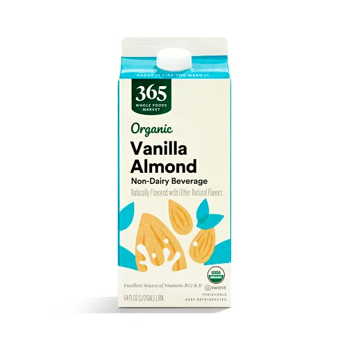 Vista 9 de 365 de Whole Foods Market - Leche de almendra orgánica sin endulzar de vainilla, envase de 32 onzas líquidas
