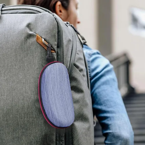 Vista 5 de Linkidea Estuche rígido extra grande para lentes de sol, bolsa de almacenamiento de gafas de sol de gran tamaño (XXL), Azul