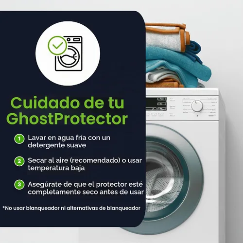 Vista 6 de GhostBed Protector de colchón impermeable y funda - Sin ruido, ligero, transpirable y sin plástico, tamaño individual