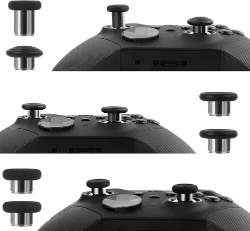 Vista 2 de TOMSIN Paquete de repuesto de accesorios para mandos Xbox Elite Series 2 13 en 1, 6 palillos de metal, 2 almohadillas D, 4 palas y 1 ajustador