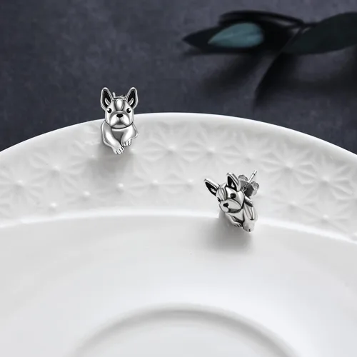 Vista 5 de Pendientes de animales de plata de ley para mujer, joyería de animales para mujer