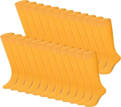 Vista 14 de Haysandy 24 pares de calcetines de fútbol juvenil de fútbol sóftbol equipo de béisbol calcetines unisex de tubo largo alto