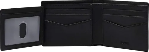 Vista 4 de Fossil - Cartera plegable de cuero para hombre con ventana abatible de identificación