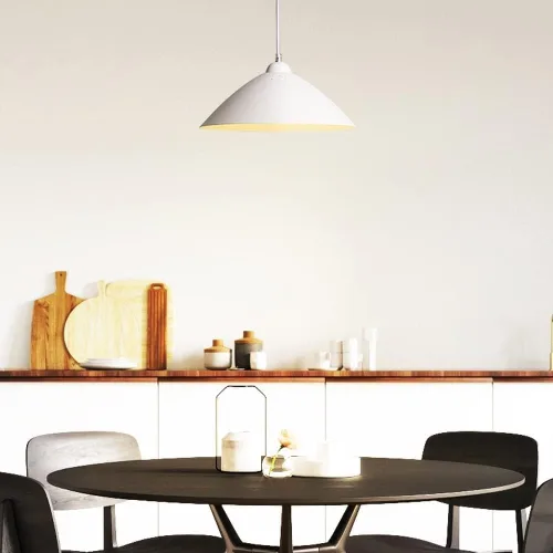 Vista 4 de Vintage Industrial Pendant Light Farmhouse Metal Cone Hanging Lamp with E27/E26 Sockets Adjustable Height Retro Loft Suspension Lighting Fixtures