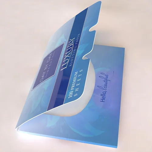 Vista 4 de Papel secante para maquillaje: 200 hojas de papel con absorción de grasa facial (2 paquetes de 100).