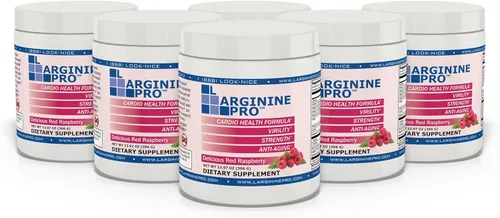 Vista 7 de L-ARGININE PRO Suplemento en polvo 30 paquetes de una sola porción tamaño de viaje 5,500 mg de L-arginina más 1,100 mg de L-citrulina, frambuesa