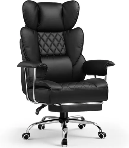 Vista 15 de GTPLAYER Big&Tall Silla ergonómica para juegos, asiento de resorte ancho, reposabrazos de conexión, azul