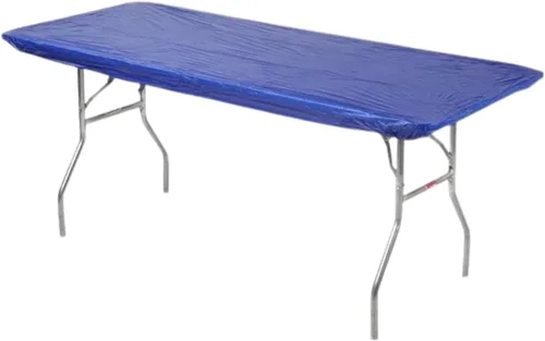 Vista 23 de Kwik-Covers Protectores para mesa rectangulares, de 6 pies, de plástico, de 30 x 72 pulgadas. Paquete de 5 unidades., Negro