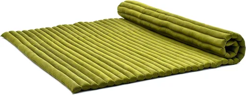 Vista 54 de Leewadee - Colchón de piso plegable - Futón japonés enrollable -Alfombra de tatami triple pliegue - Cama de piso para invitados - Colchón de camping