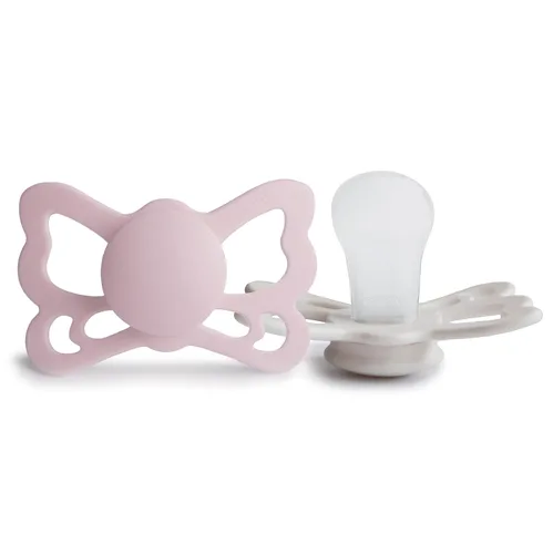 Vista 11 de FRIGG Butterfly Anatomical SilkySoft - Chupete de silicona para bebé, fabricado en Dinamarca, sin BPA (rubor/cedro, 6-18 meses)