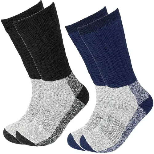Vista 4 de Calcetines de lana merina, 6 pares de calcetines térmicos aislados para clima frío, calcetines de invierno para hombres y mujeres