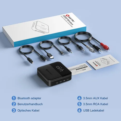 Vista 8 de SOARUN Transmisor FM Bluetooth 5.3, kit de coche adaptador de radio inalámbrico (marrón)