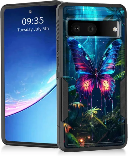 Vista 51 de Funda para Pixel 7a, resistente de doble capa híbrida de policarbonato duro de goma suave a prueba de golpes para Google Pixel 7A 6.1 pulgadas