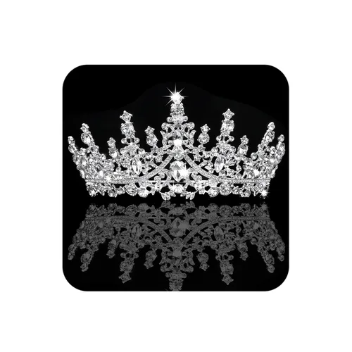 Vista 18 de COCIDE Tiaras para mujeres y niñas, Cristal Diamante falso, Cristal