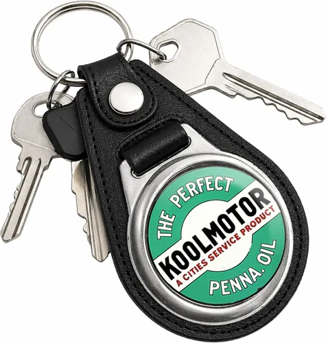 Vista 31 de Brotherhood Round Key Chain for Vintage Motor Oil, Petroleum, and