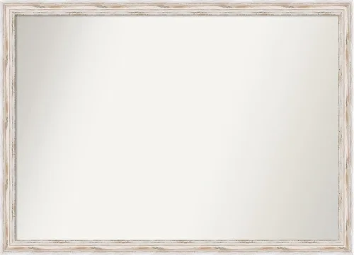 Vista 403 de Amanti Art Espejo personalizado, espejo de baño estrecho Alexandria White Wash, espejo de pared o espejo de tocador de baño sobre el fregadero