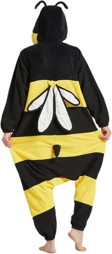 Vista 3 de SimZoo Pijama de animal para adultos, disfraz de cosplay de animales para hombres y mujeres, ropa de dormir unisex de una sola pieza