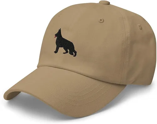 Vista 4 de Perro Pastor Alemán Negro Dueño Bordado Papá Sombrero Gorra Ropa Regalo