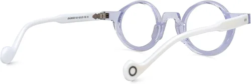 Vista 6 de Zeelool Marco de anteojos redondos vintage con lente transparente sin receta para mujeres y hombres Glanton ZJGA260547