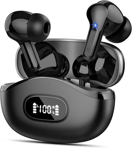 Vista 8 de Auriculares inalámbricos, Auriculares Bluetooth 5.4 HiFi Estéreo, Auriculares con 4 Micrófonos ENC de Cancelación de Ruido, Auriculares Bluetooth
