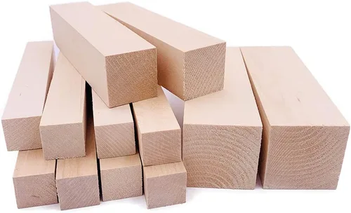 Vista 8 de Thiecoc 6 bloques de tallado de tilo - 6 x 2 x 2 pulgadas de tilo para manualidades de madera, tallado