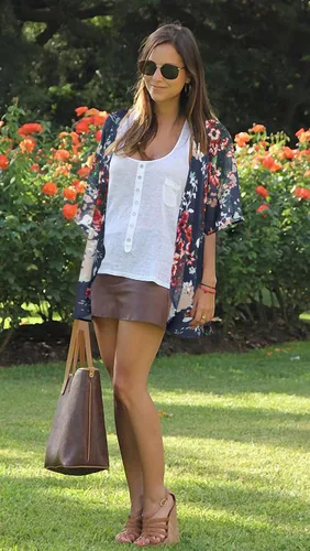 Vista 2 de Cárdigan tipo kimono para mujer, de manga abombada con estampado floral, casual