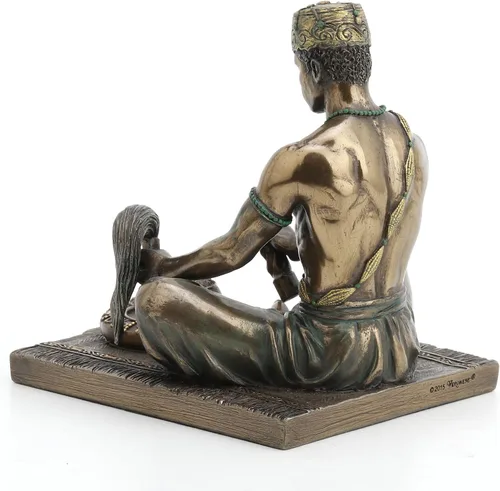 Vista 5 de Veronese Design - Estatua de dios africanos de 5 1/8 pulgadas de alto Orunla el Orisha de la Sabiduría, destino y profecía, acabado de bronce antiguo