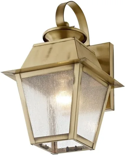 Vista 3 de Livex Lighting 2162-04 Mansfield - Linterna de pared para exteriores, 1 luz, color negro