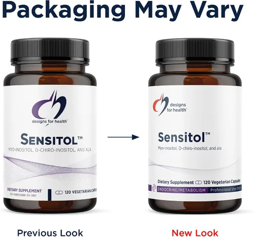 Vista 4 de Designs for Health Inositol + ALA Cápsulas - Sensitol Myo-inositol (MI) + D-Chiro Inositol (DCI) con ácido alfa lipoico - Suplemento vegano, sin OMG
