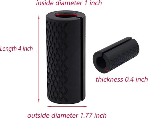 Vista 2 de Agarres para barra de pesas, agarre de barra para mancuernas, asas gruesas para levantamiento de pesas, accesorios de cable y entrenamiento