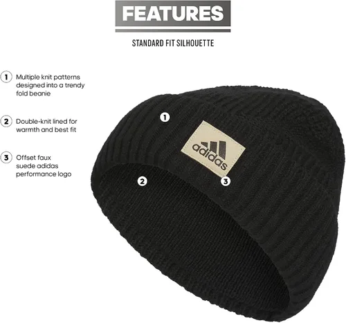 Vista 2 de adidas Men's Pine Knot Fold Beanie
