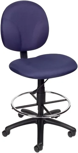 Vista 16 de Boss Office Products B1691-CS Stand Up Caressoft Taburete de dibujo con brazos ajustables en negro
