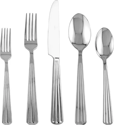 Vista 7 de Supreme Housewares Juego de cubiertos de 20 piezas en forma de pez, acero inoxidable 18/8, servicio para 4, pulido espejo, apto para lavavajillas