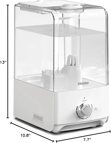 Vista 8 de Humidificadores para dormitorio, habitación grande, humidificador de niebla fría de 6.5 L, tiempo de funcionamiento de 45 horas, humidificador