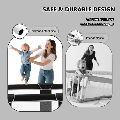 Vista 4 de G TALECO GEAR Corralito plegable para bebés y niños pequeños, patio de juegos portátil de 50"x50" con alfombra, corral de juegos plegable para niños