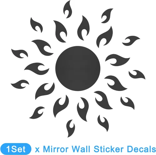Vista 3 de uxcell Adhesivos acrílicos para pared, 1 juego de calcomanías autoadhesivas extraíbles de flores de sol para el hogar, sala de estar, dormitorio