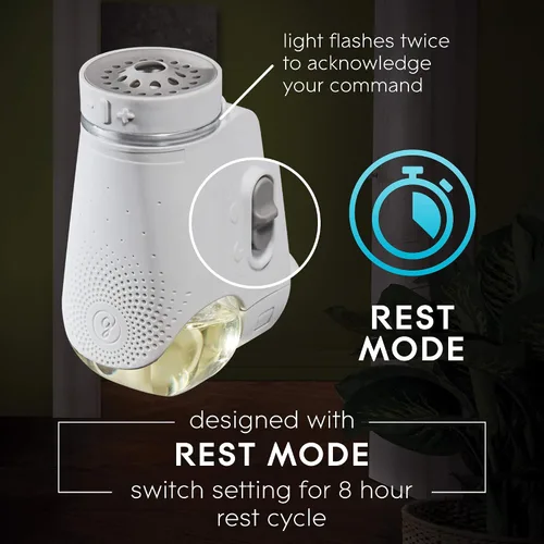 Vista 4 de Glade PlugIn Plus kit básico de ambientador, aceite perfumado para el hogar y el baño, Aqua Waves, 2.01 onzas líquidas, 1 calentador y 3 recargas