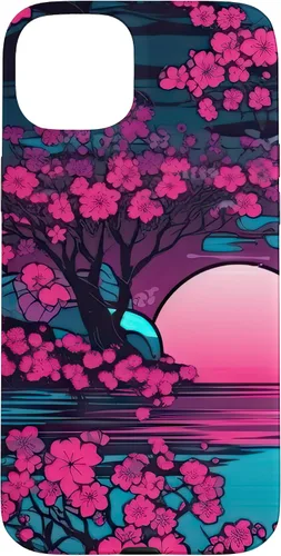 Vista 9 de Synthwave Cherry Blossoms Case for iPhone 17
