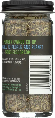 Vista 2 de Frontier Co-op Herbes De Provence, 0.85 onzas, mezcla francesa de sabroso aromático, tomillo, romero, estragón de albahaca y lavanda