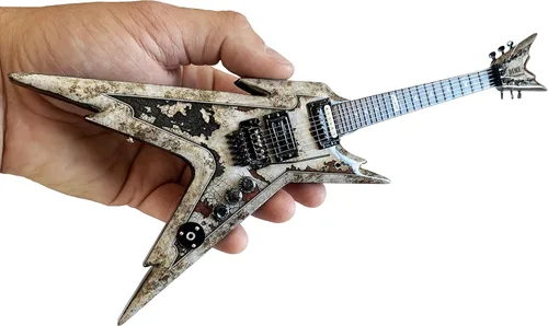 Vista 3 de Axe Heaven Dimebag Darrell Dean Razorback Mini Guitarra - Rust Razorback Guitarra Modelo Coleccionable