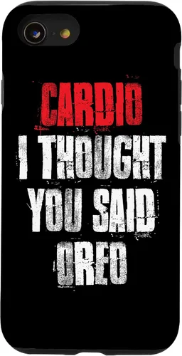 Vista 18 de Funda divertida de entrenamiento de gimnasio para iPhone 11 Pro Cardio I Thought You Said Oreo