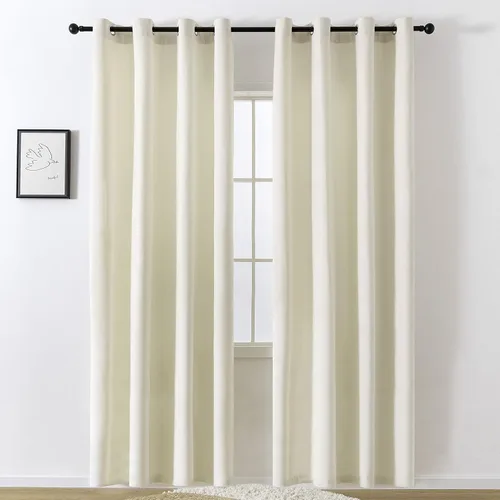 Vista 12 de VANASEE Cortinas de terciopelo gris oscuro para dormitorio, 63 pulgadas de largo, cortinas opacas para oscurecer la habitación, cortinas