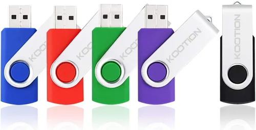 Vista 8 de KOOTION 20 unidades de unidades flash USB de 1 GB, unidades flash a granel, memorias 1G, unidades de pulgar giratorias 2.0, negro, paquete de 20