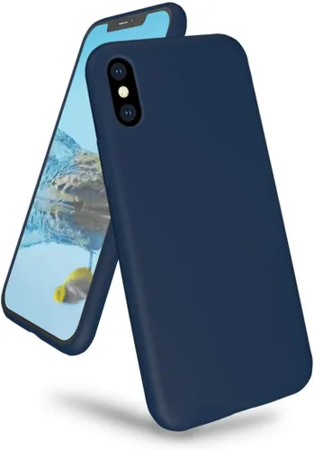 Vista 10 de Funda compatible con iPhone Xs Max de 6.5 pulgadas, protección contra caídas de gel de silicona líquida de cuerpo completo con microfibra suave a