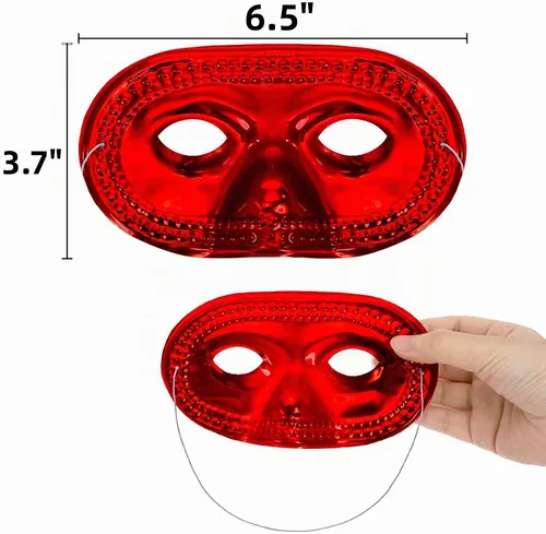 Vista 2 de Covzoe Paquete de 60 máscaras de Mardi Gras, máscaras vintage para máscaras